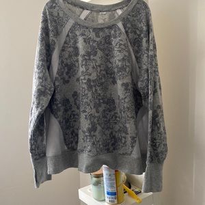 Grey floral sweatshirt